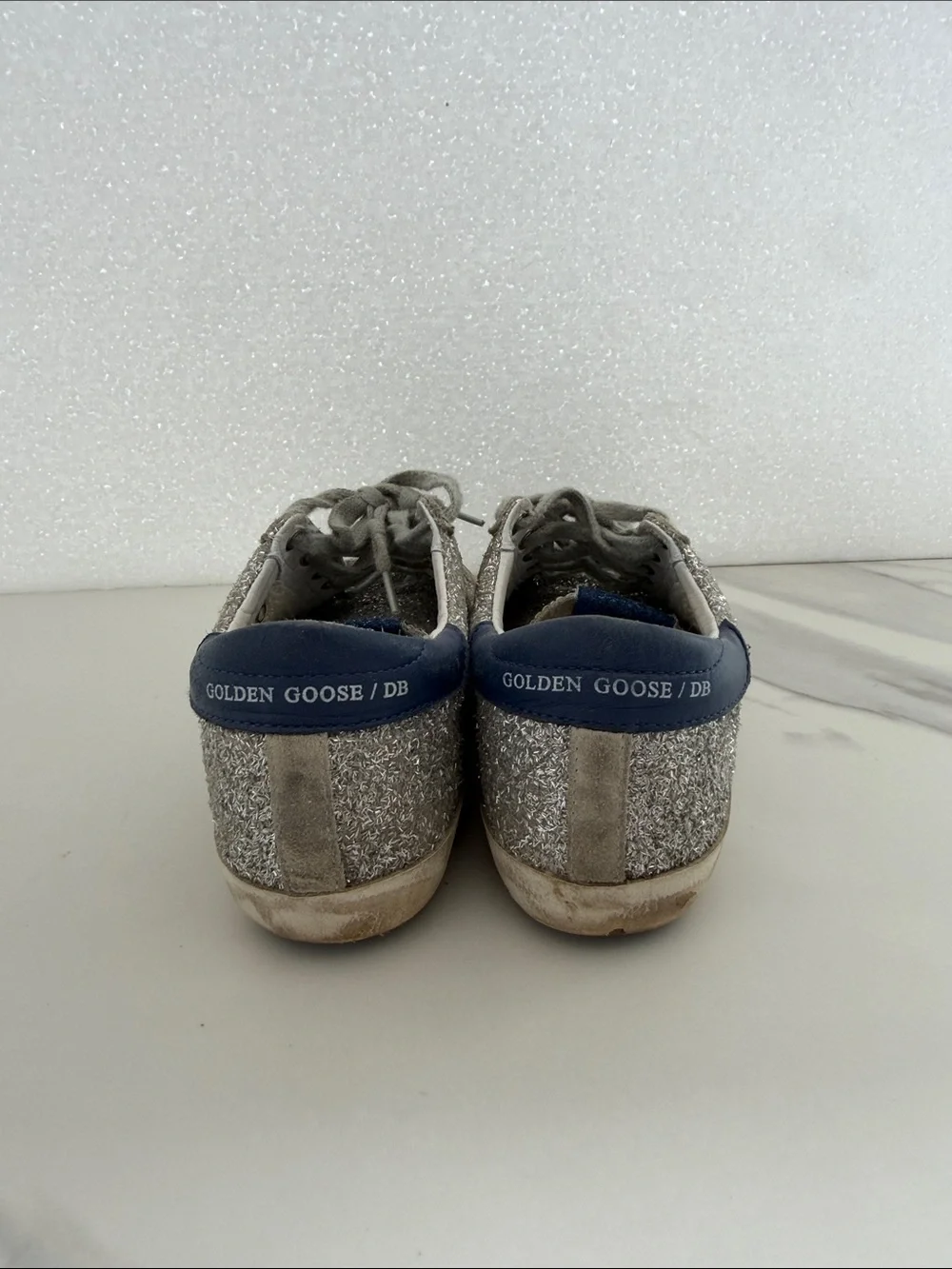 Golden Goose superstar Silver Glitter Star Low-Top Sneakers